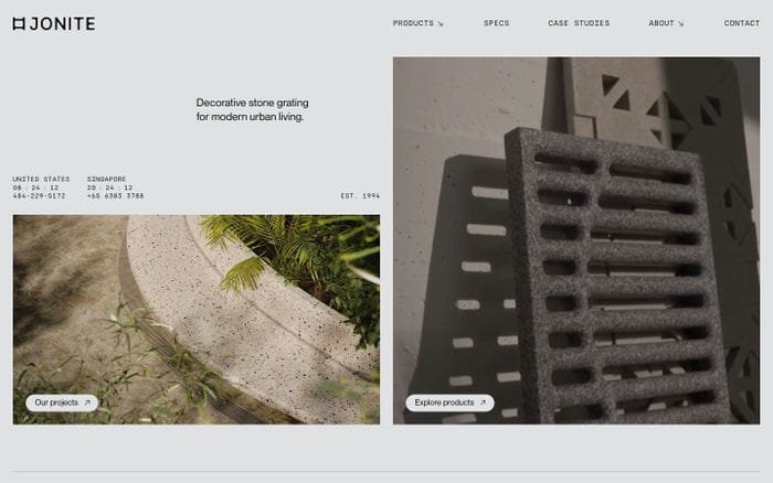 Jonite website preview