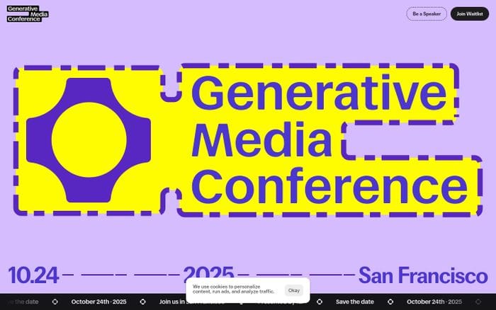 Generative Media Conference 2025 website preview