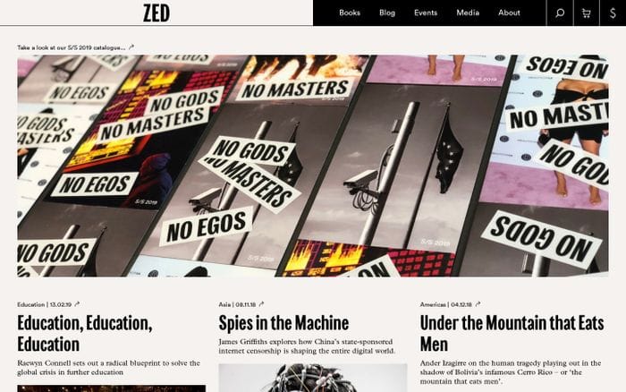  ZED Books website preview