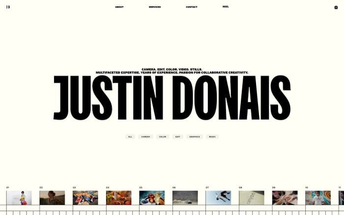 Justin Donais website preview