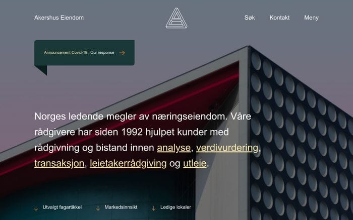 Akershus Eiendom website preview