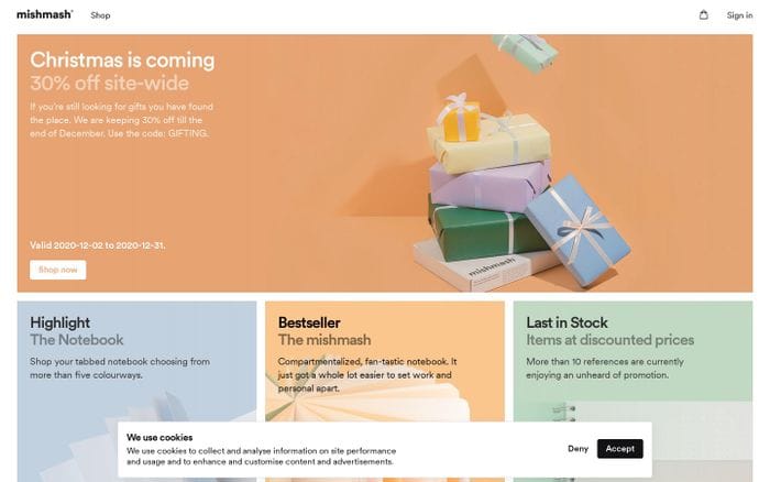 Mishmash website preview