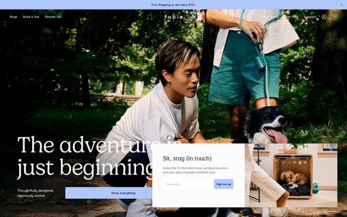 Fable pets website preview