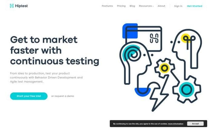 Hiptest website preview