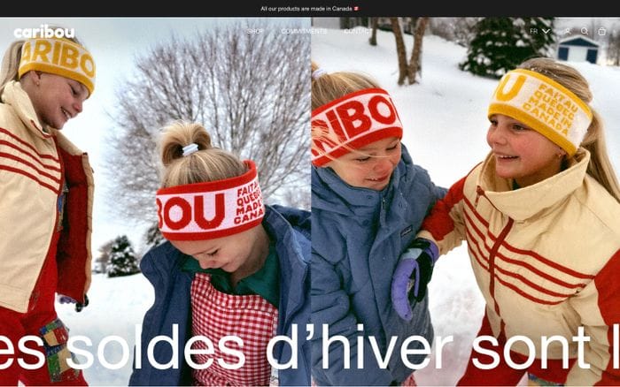 Caribou website preview