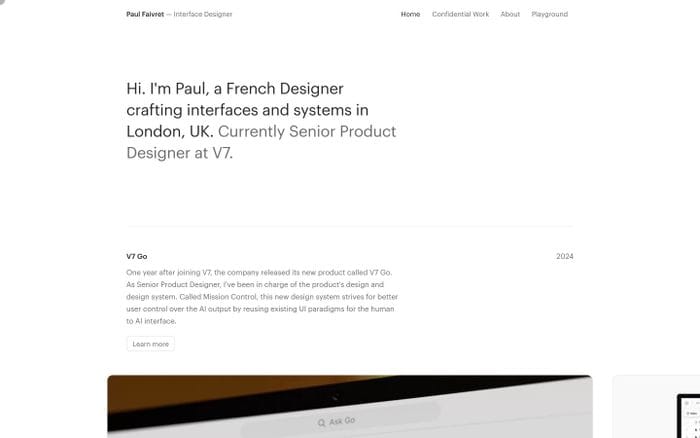 Paul Faivret website preview
