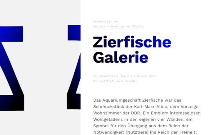 Zierfischegalerie website preview