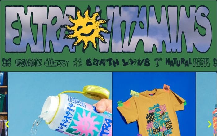 Extra vitamins website preview