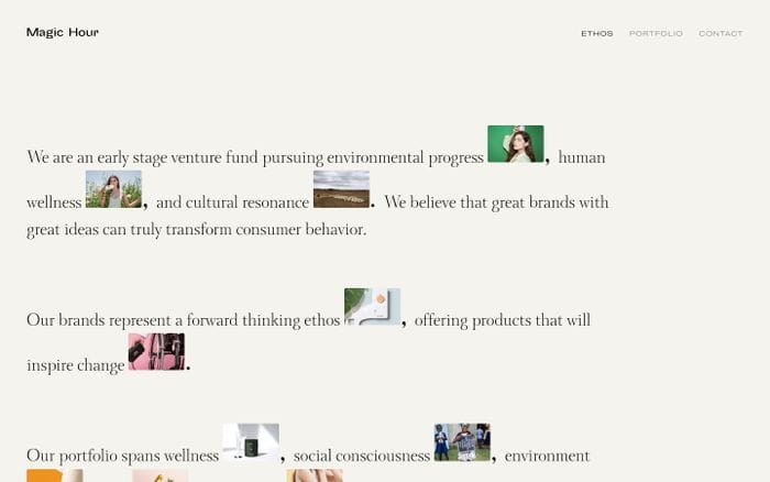 Magic Hour website preview