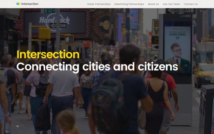 Intersection | Reach people on their daily journeys website preview
