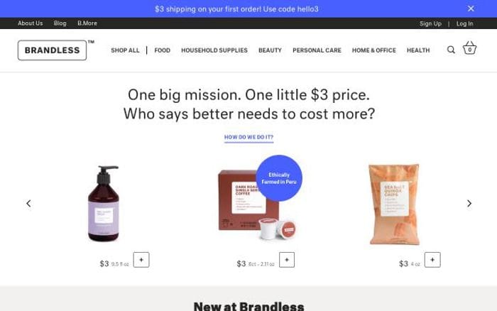 Brandless website preview