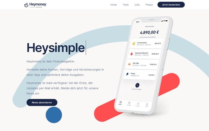  Heymoney website preview