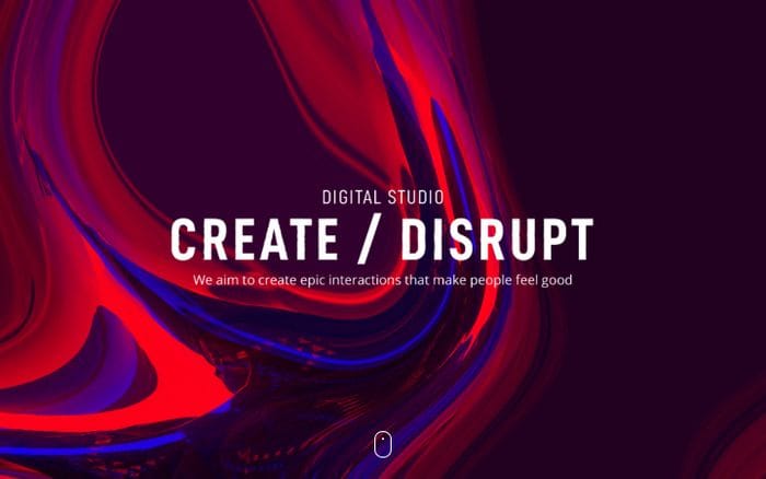 Create / Disrupt website preview