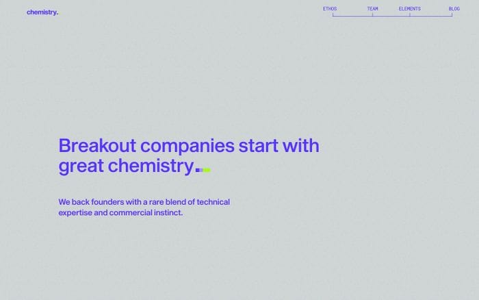 Chemistry website preview