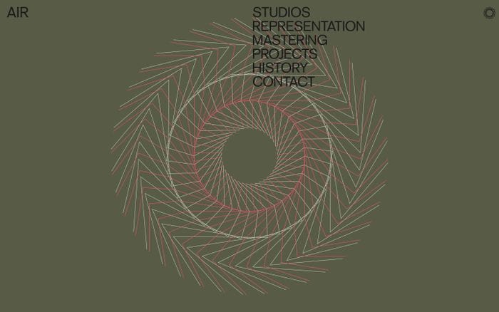 Air Studios website preview