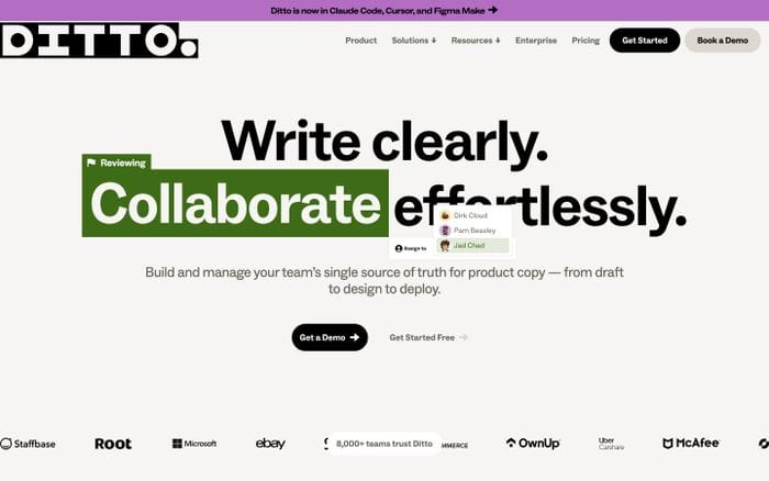 Ditto website preview