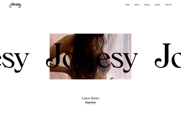 Jonesy website preview