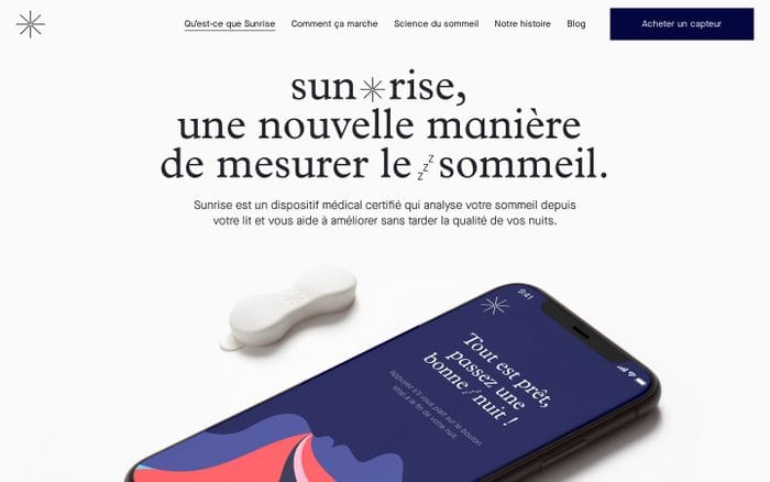 Sunrise website preview