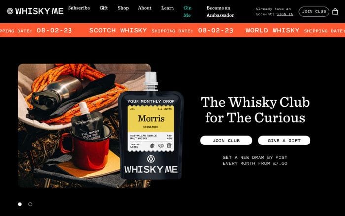 Whisky Me website preview