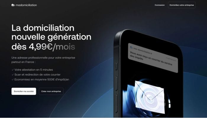 Ma domiciliation website preview