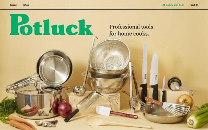Cookpotluck website preview