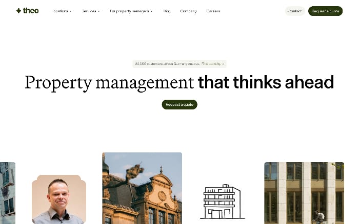 Theo website preview