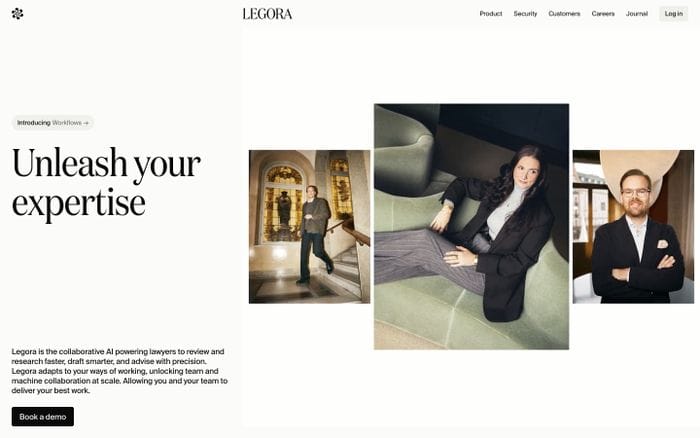 Legora website preview