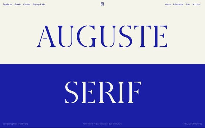 Colophon Foundry website preview