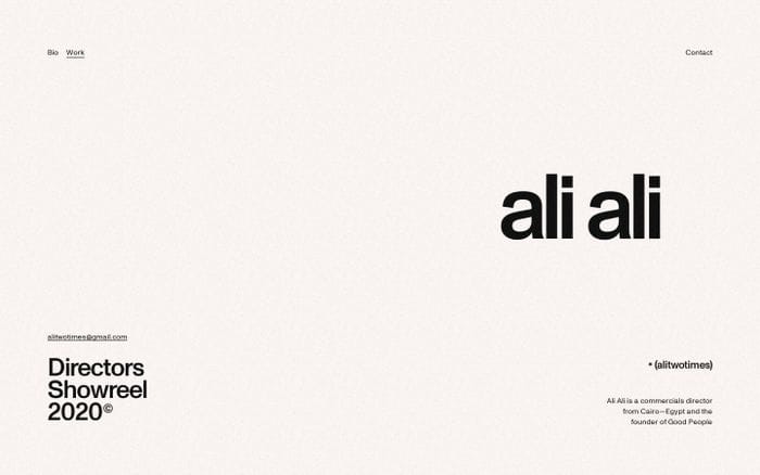 Ali Ali website preview