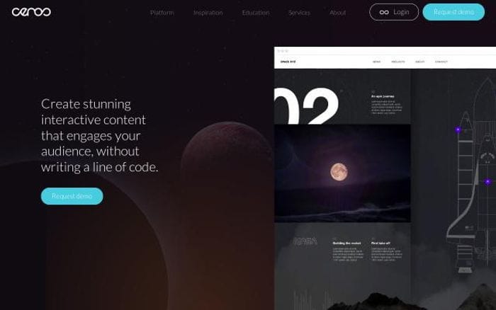 Ceros website preview