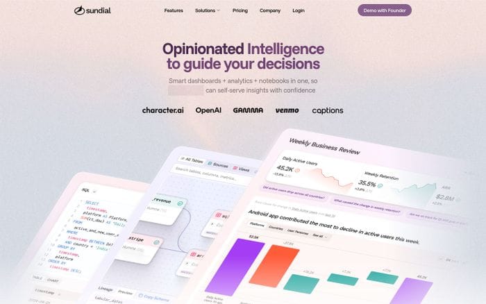 Sundial website preview