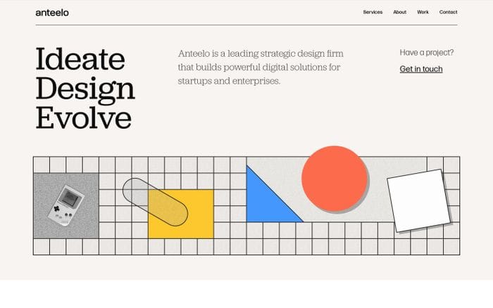 Anteelo website preview