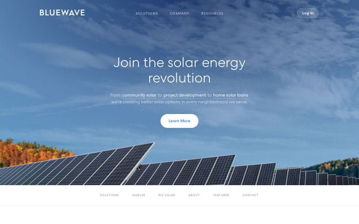 A Solar Energy Development & Financing Company | BlueWave Solar website preview