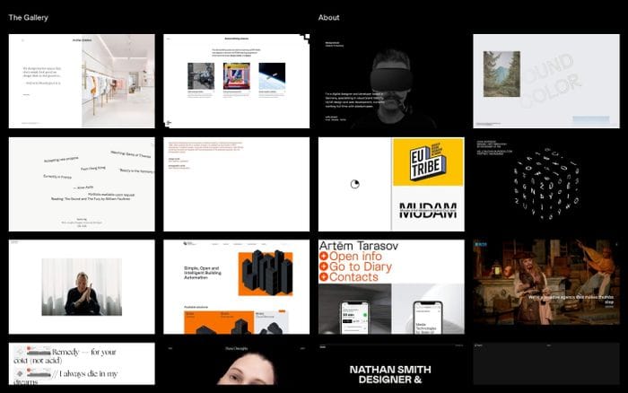 The Gallery - Minimal Websites website preview