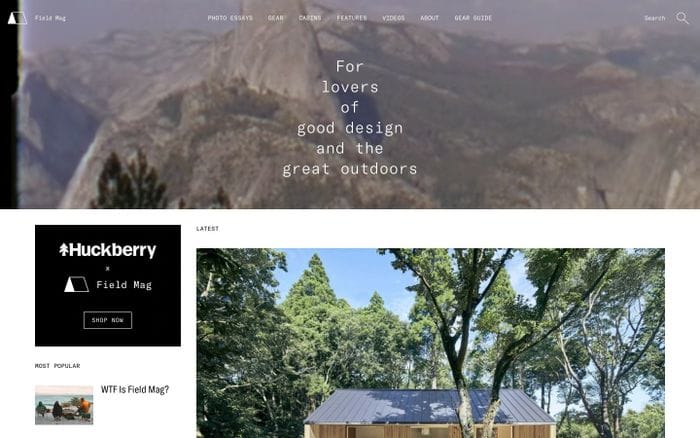 Field Mag website preview