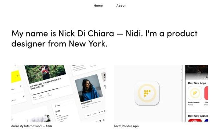 Nidi website preview