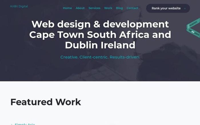 Kri8it website preview