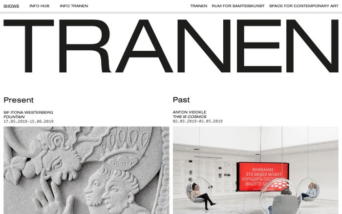 Tranen website preview