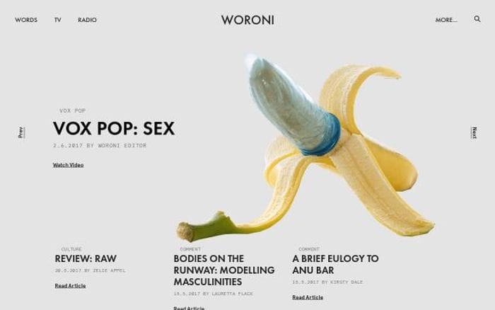 Woroni website preview