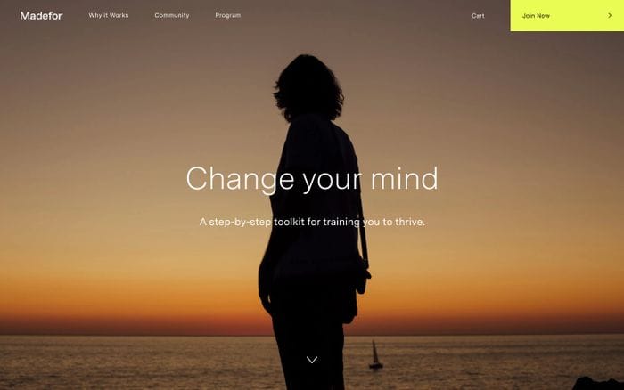 Madefor website preview