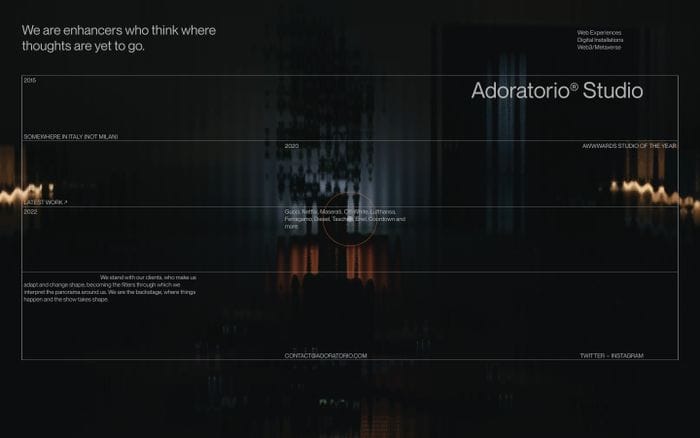 Adoratorio Studio website preview