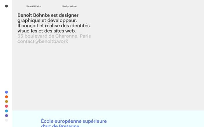 Benoit Böhnke website preview