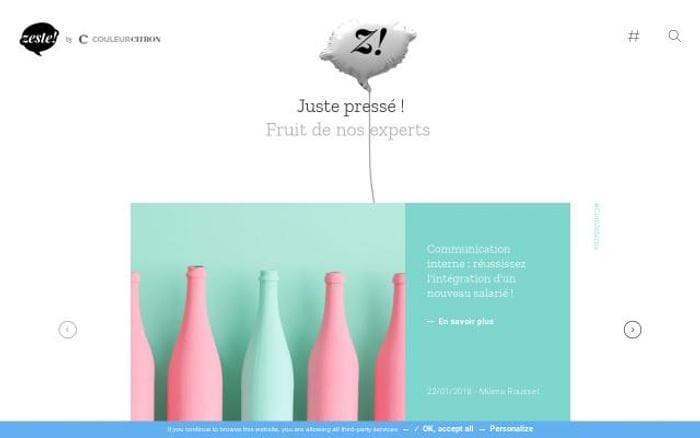 Zeste website preview