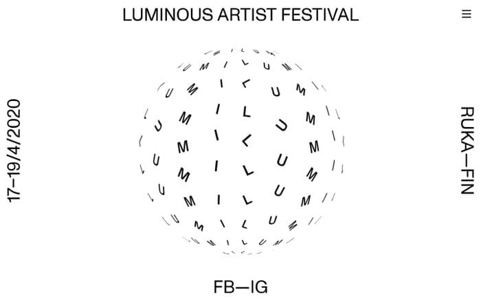 Luminous artist festival website preview