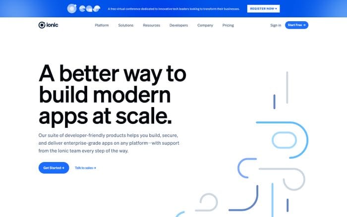 Ionic website preview