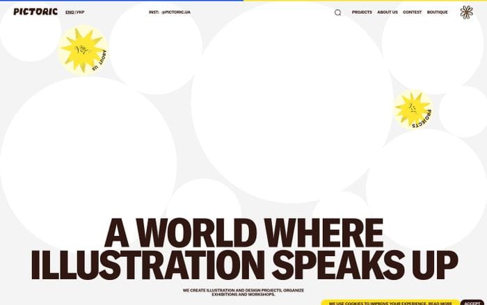 Pictoric website preview