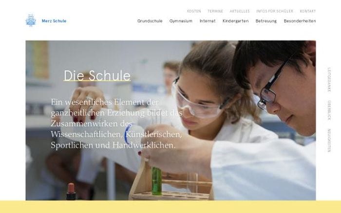 Merz-schule website preview