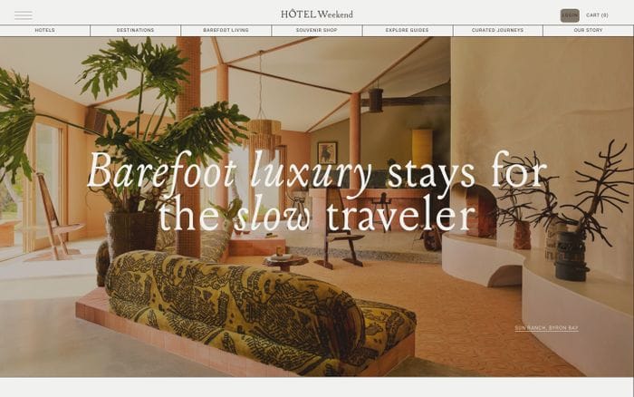 Hôtel Weekend website preview