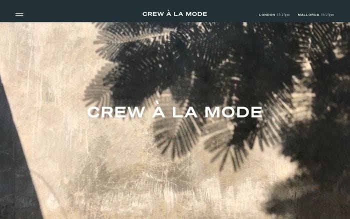 Crew à la mode website preview