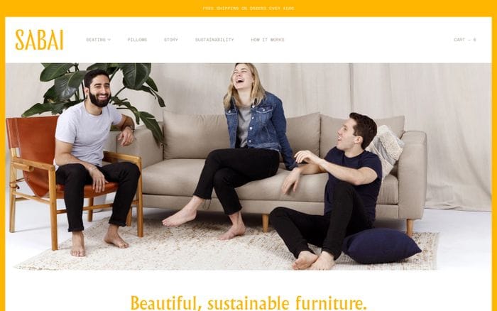 Sabai website preview